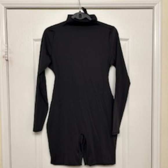 SKIMS NWT Long Sleeves All-In-One Mock Neck Romper in Onyx (Large) - Picture 5 of 5